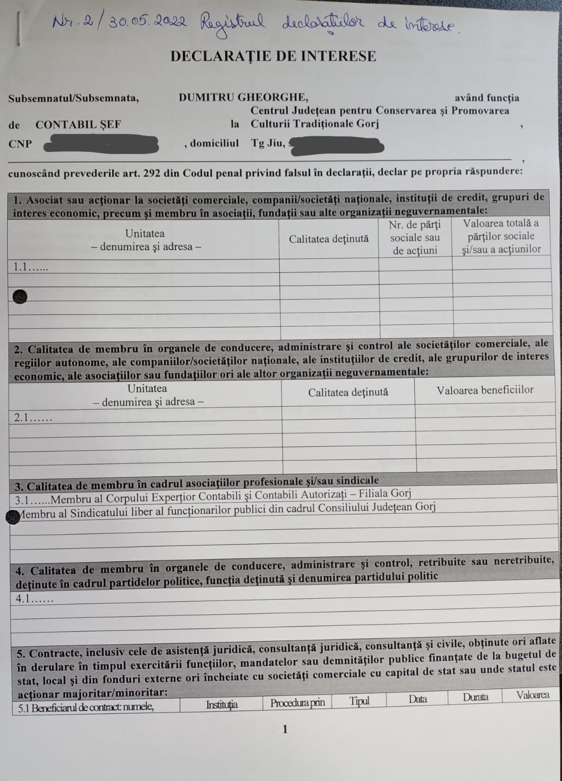 Decl. interese Dumitru 1